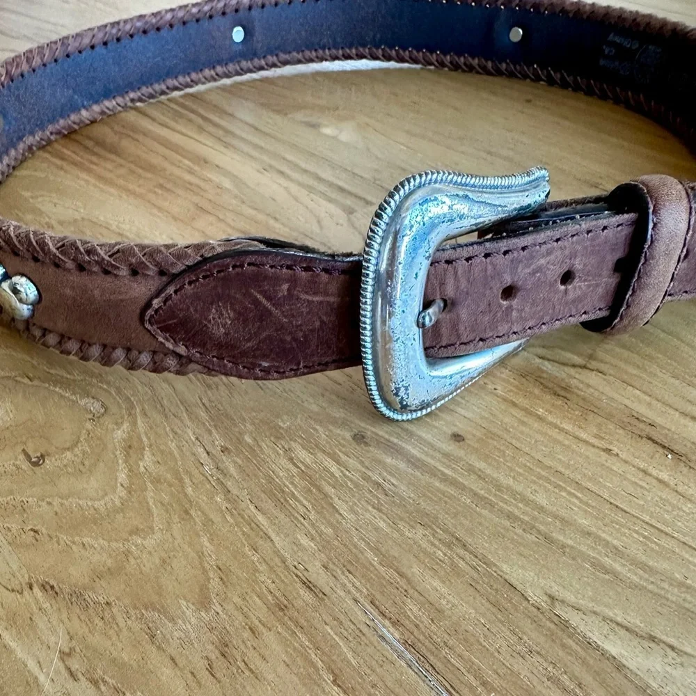 Vintage 1996 Brighton Disney Mickey Mouse Leather Belt